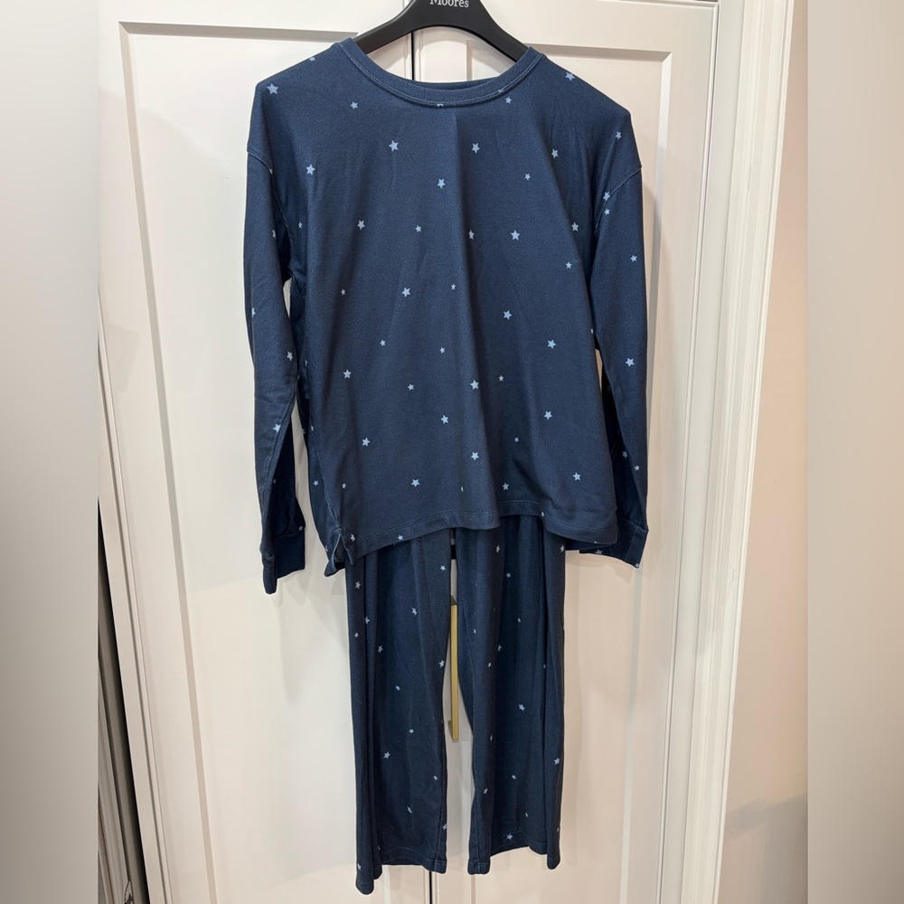 PJ Salvage Women’s Small Navy Star Print Pajama Lounge Set